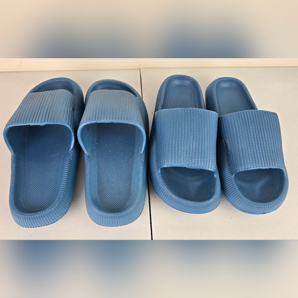 Blue Slide Sandals Women 8 Men 6 Unisex